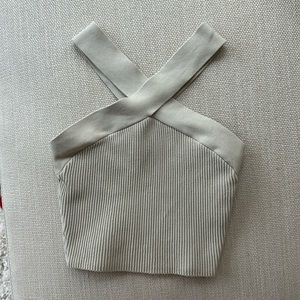 Babaton sculpt knit criss cross top